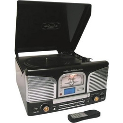 Inovalley Retro 03N Ηχοσύστημα Hi-Fi 2.0 20W με CD / Digital Media Player και Bluetooth & Wi-Fi Black Silver