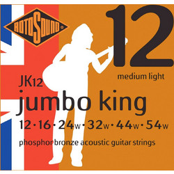 Rotosound JK12 Σετ 6 Χορδές Ακουστικής Κιθάρας Phosphor Bronze 12-54" Medium Tension