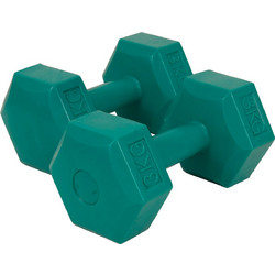 Amila 44534 Green Σετ Βαράκια Εξάγωνα Πλαστικοποιημένα 2x3kg