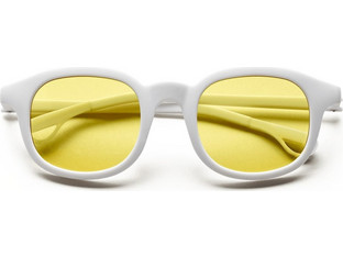 Chimi Active 001 White Yellow Γυναικεία Γυαλιά Ηλίου Τετράγωνα Κοκάλινα Λευκά με Κίτρινο Polarized Φακό