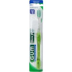 Gum 473 Micro Tip Compact Medium Οδοντόβουρτσα Πορτοκαλί