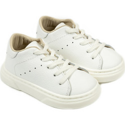 Babywalker Βαπτιστικά Sneakers για Αγόρι Δερμάτινα Ανατομικά Λευκά BW4233