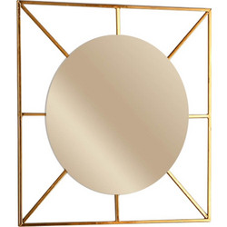 Καθρέφτης Oscar Μεταλλικός Χρυσό 70x70x1.5 831-G