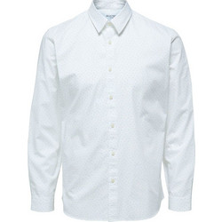Selected Ανδρικό Πουκάμισο Βαμβακερό Μακρυμάνικο Slim Fit Λευκό 16082912