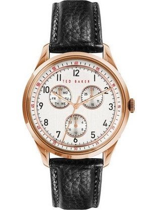 Ted Baker Ανδρικό Ρολόι με Μαύρο Δερμάτινο Λουράκι BKPDQS105