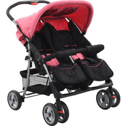 vidaXL Twin Black Pink 10155