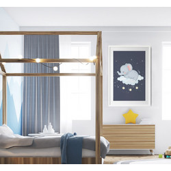 ΠΑΙΔΙΚΗ ΑΦΙΣΑ SLEEPY ELEPHANT 48282 (PVC/PLEXIGLASS ΑΣΠΡΗ ΚΟΡΝΙΖΑ ΜΕ ΠΛΑΙΣΙΟ) 20x30cm