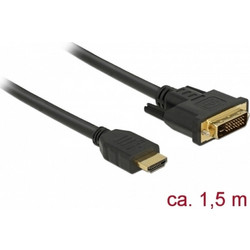 DeLOCK Καλώδιο HDMI Male to DVI-D Male 1.5m Black