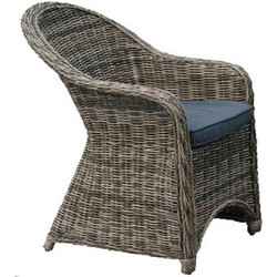 Woodwell Πολυθρόνα Κήπου Rattan Γκρι E653