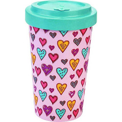 Well Ποτήρι Bamboo με Καπάκι Candy Hearts 500ml F1902