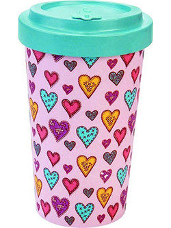 Well Ποτήρι Bamboo με Καπάκι Candy Hearts 500ml F1902