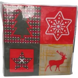 Xmasfest χριστουγεννιάτικες χαρτοπετσέτες πακέτο 20 τεμαχίων 16,5x16.5cm Xmasfest 1131779