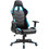 Woodwell BF9150 Καρέκλα Gaming Δερματίνης με Ρυθμιζόμενα Μπράτσα Μαύρη Μπλε ΕΟ541,2