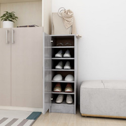 vidaXL Παπουτσοθήκη Ξύλινη Γκρι Μ35xΠ32xΥ92cm 808976