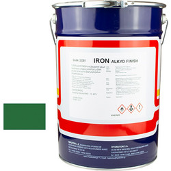Hydroton Iron Alkyd Finish Βερνικόχρωμα Μετάλλου Πράσινο Ral-6001 Gloss 20lt