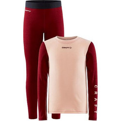 Craft - Core Warm Baselayer Set Junior GUM/RHUBARB