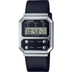 Casio Vintage Ψηφιακό Ανδρικό Ρολόι με Μαύρο Καουτσούκ Λουράκι A100WEL-1AEF