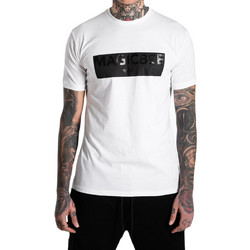 Magic bee - MB2205 - Glossy Logo Tee - White - Μπλουζά Μακό - white