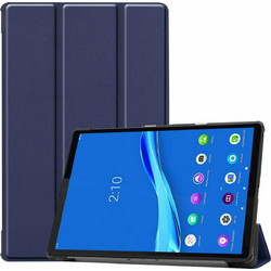 Θήκη Trifold Smart View και πίσω TPU για Lenovo M10 - Σκούρο μπλε
