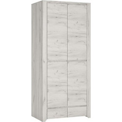 PoliHome Δίφυλλη Ντουλάπα Ρούχων Alaska Γκρι 84x58.2x190.5cm 161303249