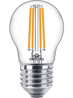 Philips E27 LED Warm White Filament Ball Bulb 6.5W (60W) (LPH02374) (PHILPH02374)