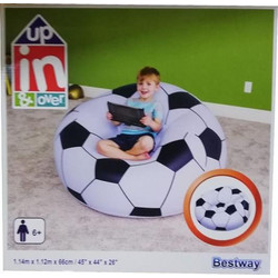 Πουφ Πολυθρόνα Up In Over Λευκή Soccer Ball 114x112x66cm