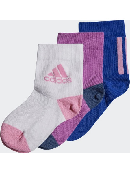 Adidas Παιδικές Κάλτσες Μακριές για Κορίτσι 3 Pack Πολύχρωμες