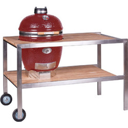 Monolith Τροχήλατος πάγκος εργασίας inox-teak LeChef