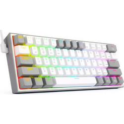 Redragon Fizz Pro K616 Μηχανικό Gaming Πληκτρολόγιο 60% με Custom Red Διακόπτες RGB White Grey