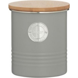 Typhoon Μεταλλικό Δοχείο Ζάχαρης Γκρι Με Καπάκι Bamboo 1lt 1400-733