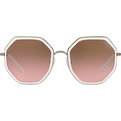 Vogue VO4224S 5138/14 Γυναικεία Γυαλιά Ηλίου Πολυγωνικά Μεταλλικά Λευκά με Καφέ Degradee Φακό