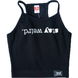 Joyce Παιδικό Crop Top Αμάνικο Μαύρο 13894