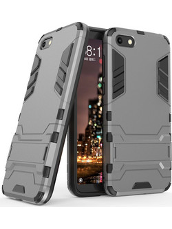 Θήκη Κινητού BBR Iron Αντικραδασμική (Armor - Shockproof ) με ενσωματωμένη βάση στήριξης (Kickstand ) για HONOR 7S GRAY