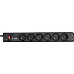 Πολύπριζο Ασφαλείας Eaton PS6TD - 6 DIN Shuko - Καλώδιο 1μ - Μαύρο PS6TD