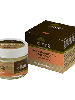 Olivie Almond Oil & Quince Εxfoliating & Cleansing Cream Φυτικό Scrub Προσώπου 60ml