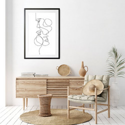 ΑΦΙΣΑ WALL-DESIGN TENDERNESS 49510 (PVC/PLEXIGLASS ΜΑΥΡΗ ΚΟΡΝΙΖΑ ΜΕ ΠΛΑΙΣΙΟ) 40x60cm
