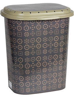 ΚΑΛΑΘΙ ΑΠΛΥΤΩΝ 45L ΠΛΑΣΤΙΚΟ ΣΧ. VINTAGE ΧΡ. ΚΑΦΕ, 44Χ37Χ51ΕΚ