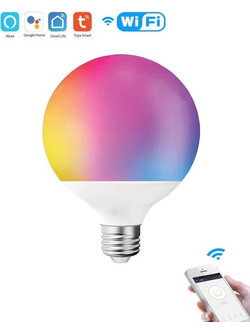 WIFI λαμπτήρας Led G95 E27 14W RGB+W με Tuya,Alexa & Google Assistant SAGA 1518720 VITO