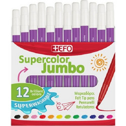 EFO Supercolor Jumbo Μαρκαδόροι Ζωγραφικής Σετ Μωβ 12τμχ