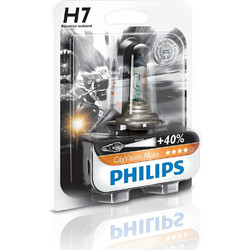 PHILIPS H7 12V 55W CityVision Moto +40% 12972CTVBW 1τμχ