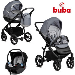 Buba Zaza Καρότσι Μωρού 3 σε 1 Dark Grey