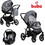 Buba Zaza Καρότσι Μωρού 3 σε 1 Dark Grey