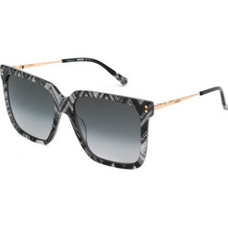 Missoni MIS0107/S S37/9O Γυναικεία Γυαλιά Ηλίου Τετράγωνα Κοκάλινα Μεταλλικά Χρυσά Πολύχρωμα με Μαύρο Polarized Φακό
