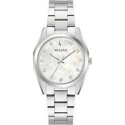 Bulova Surveyor Γυναικείο Ρολόι με Ασημί Μεταλλικό Μπρασελέ 96P228