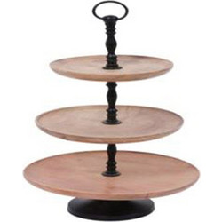 NIKISI STAND 3ΘΕΣΕΩΝ ΞΥΛΟ MANGO ΑΛΟΥΜΙΝΙΟ ΦΥΣΙΚΟ ΜΑΥΡΟ D30xH63cm c418817