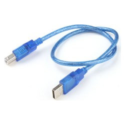 USB 2.0 A Male to B Male for Arduino Uno/Mega2560 (Blue 50 cm)