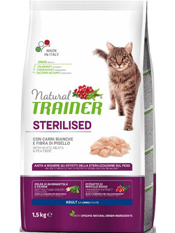 Natural Trainer Adult Sterilised with White Meats 10kg