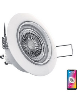 Xanlite Kozii Φωτιστικό Spot Λευκό Led Smart Wifi και Bluetooth CCT και RGB GU10 5W 345LM
