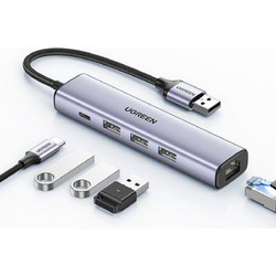 Ugreen 60554 USB Hub 3.0 USB-A με 5 Θύρες USB-A / USB-C / Ethernet