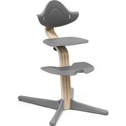 Stokke Nomi Natural Καρεκλάκι Φαγητού με Ροδάκια Γκρι